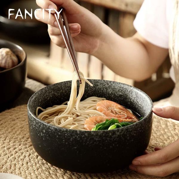 creative student instant noodle wrist japanese style large ramen bowl ceramic millet porridge beef bowls